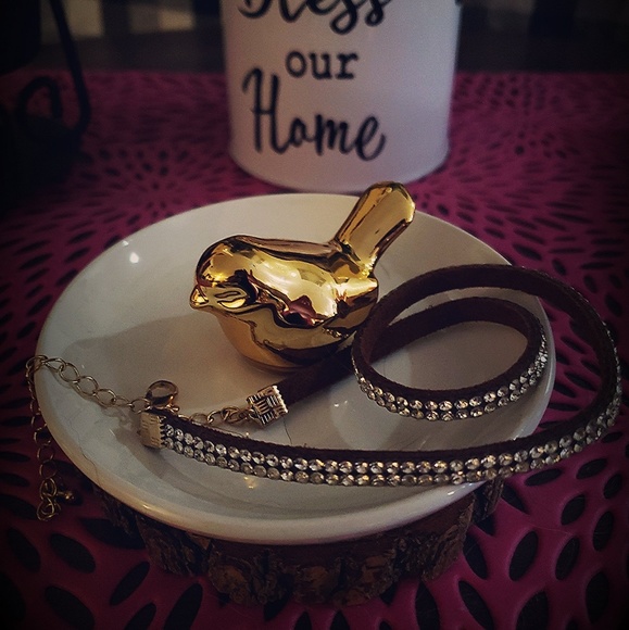 Jewelry bird dish rings or necklaces holder - Picture 3 of 6